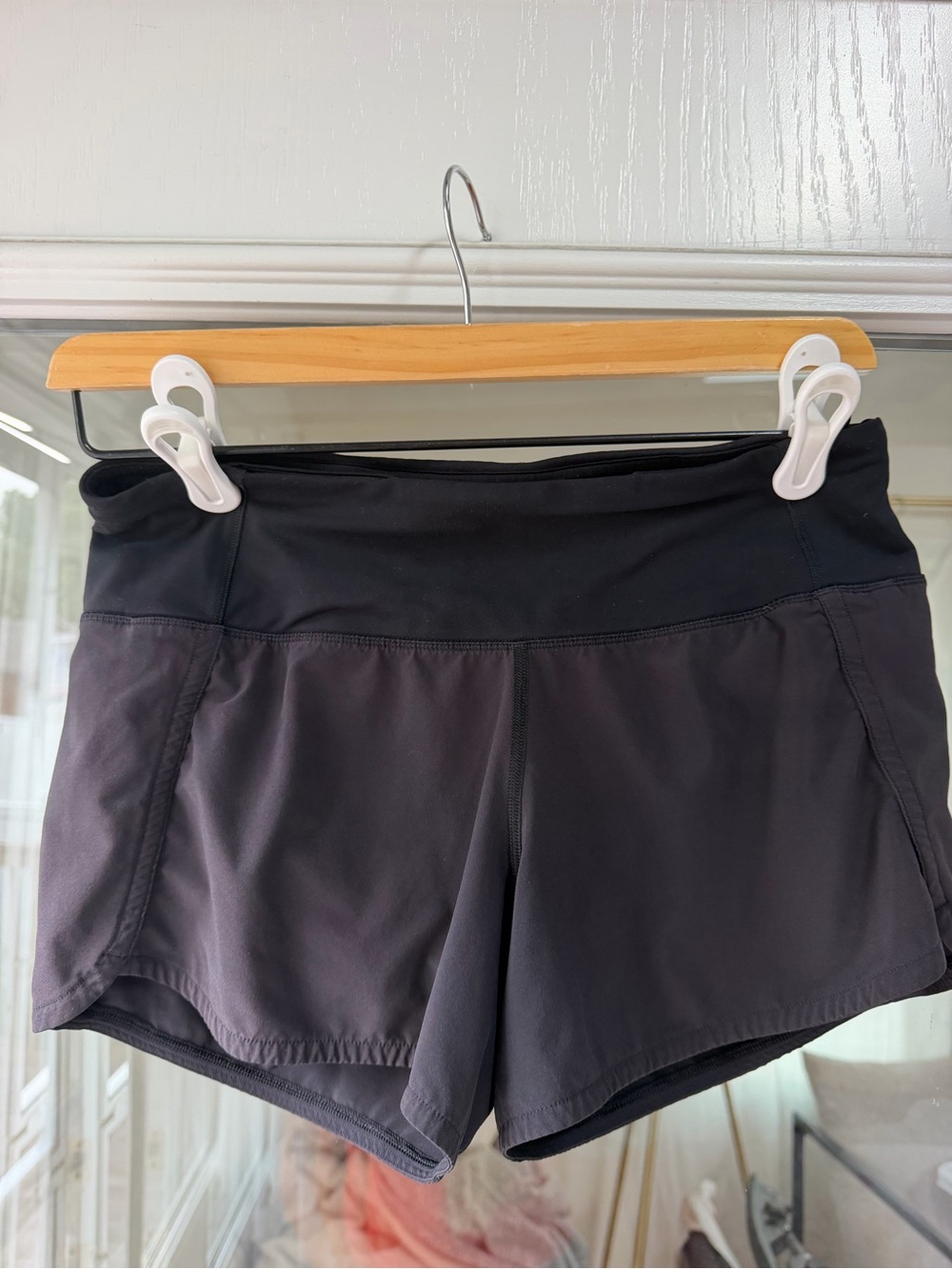 Women's Black Athletic Running Shorts - High-Waist Comfort